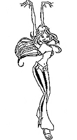 coloriage Winx danse